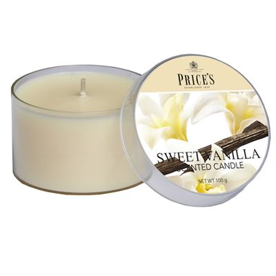 Sweet Vanilla Candle drum by Price’s 25hr